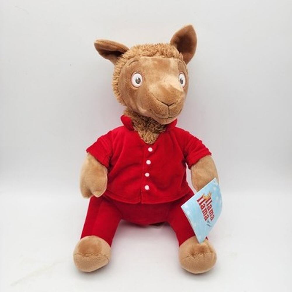 Kohl's Cares Llama Plush 11" Tan Fur Red Pajama Anna Dewdney Stuffed Animal 2020